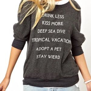 Wildfox New Years Resolution Baggy Beach Jumper